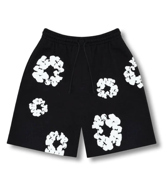 "Flower Shorts" Black